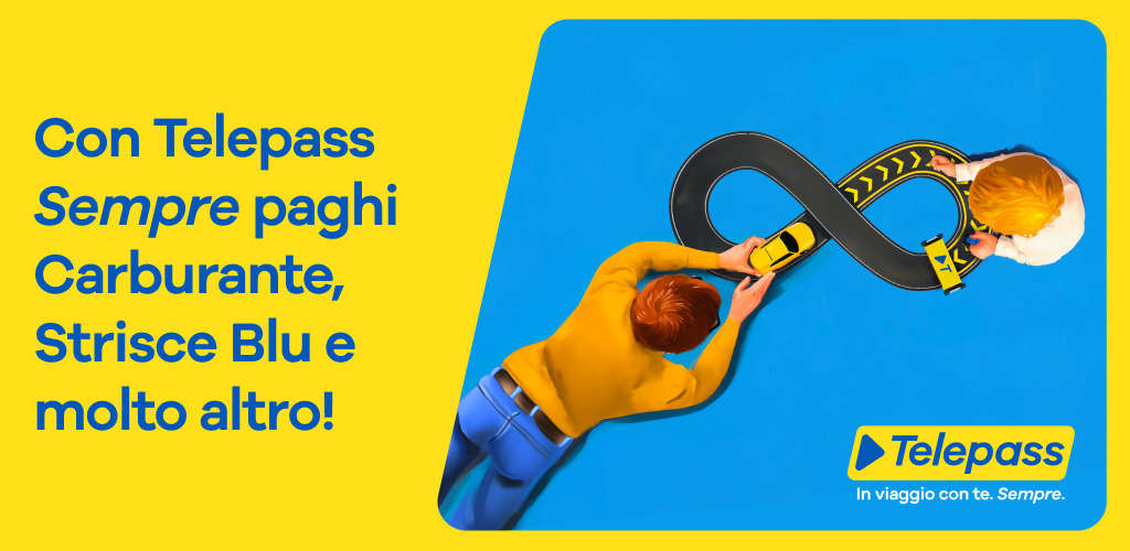 Con Telepass Sempre paghi Carburante, Strisce Blu e molto altro!