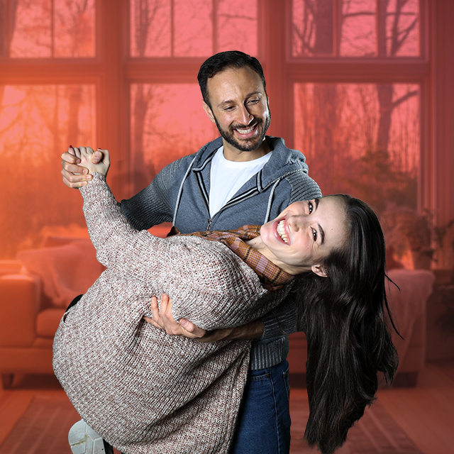 Immagine uomo e donna che danzano