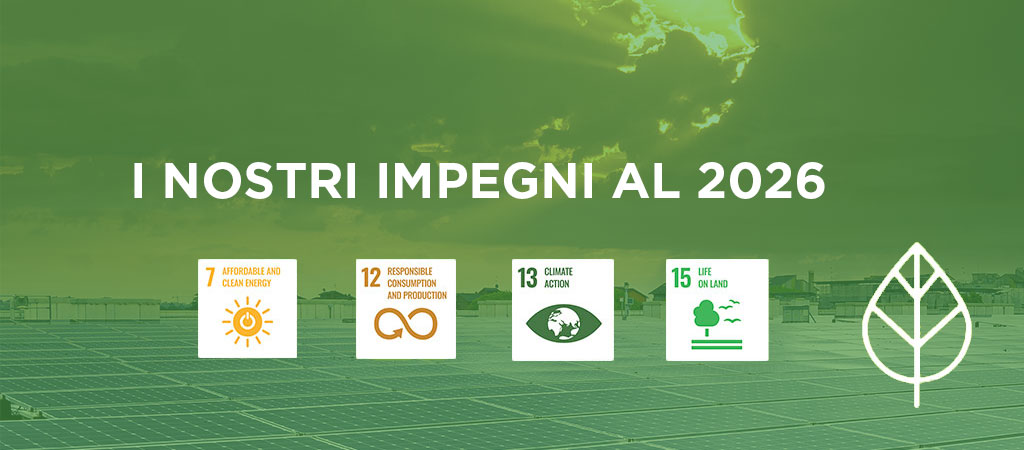 I nostri impegni al 2025: affordable and clean energy, responsible consumption and production, climate action, life on land
